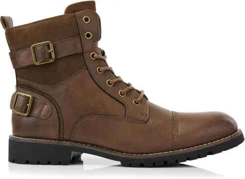 Miniatura 2 de Polar Fox Patrick MPX808583 - Botas clásicas de combate con cierre de cremallera para hombre, 7 ojales