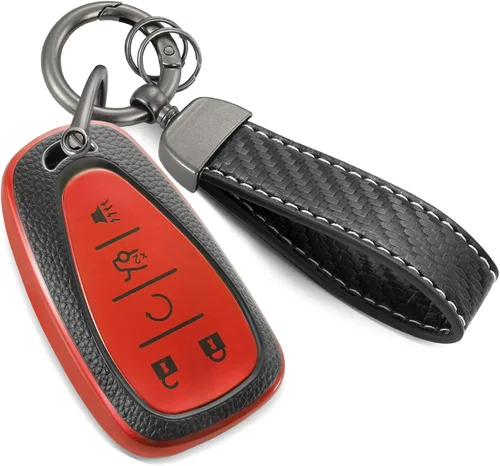 Miniatura 58 de Funda para llavero Buick con llavero de cuerda trenzada de metal, funda suave mejorada para Avenir Envision Encore Chevy Suburban Tahoe GMC Yukon