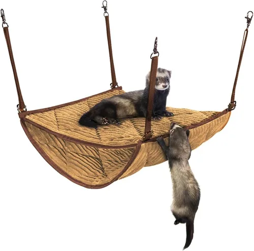 Hamaca de hurón para jaula – Clips de felpa doble para colgar literas – perfecta para 2 o más mascotas pequeñas (ratas, hurones, hámsters, cobayas,