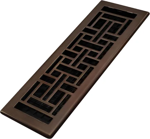 Miniatura 21 de Decor Grates Registro de suelo oriental AJH412-RB, 4 x 12 pulgadas, acabado de bronce frotado bronce (Rubbed Bronze Finish)