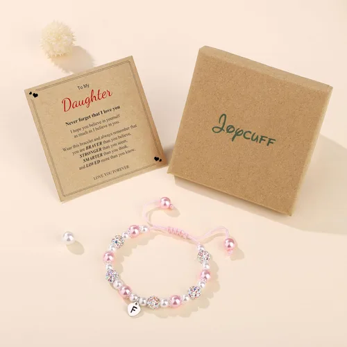 Miniatura 7 de JoycuFF Bracelets for Girls Teen Girls, Natural StonePink Pearls , ' Birthday Christmas Gifts for Daughter Granddaughter Niece