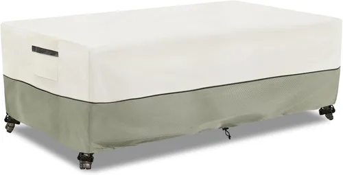 Miniatura 33 de Funda para sofá de patio de 3 plazas, cubierta para sofá al aire libre, se ajusta hasta 85 pulgadas de ancho x 38 pulgadas de profundidad x 35 Beige