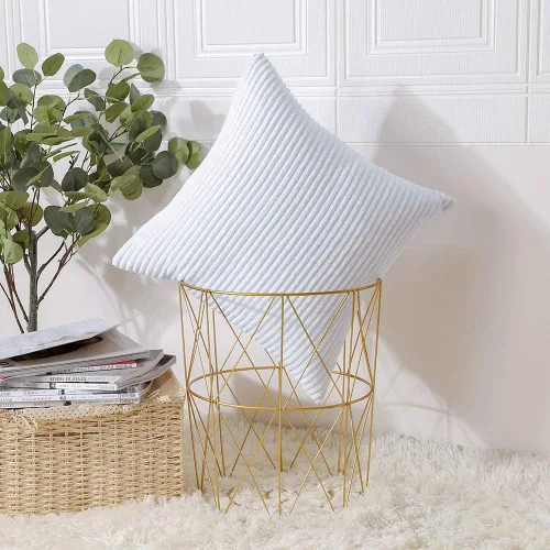 Miniatura 48 de Artscope Fundas de Almohada de Pana a Rayas Acogedoras Súper Suaves Decorativas Cuadradas Fundas de Cojín para Sofá Sillón Dormitorio Decoración