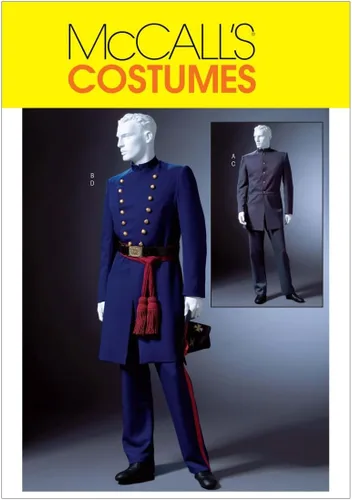McCall's Costumes M4745, patrón de costura para disfraz de la guerra civil para hombre, XLG-XXL-XXXL