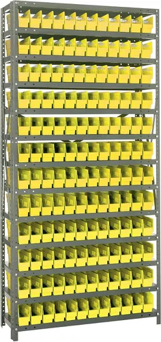 Miniatura 482 de Quantum QSBU-245BK Heavy Duty Shelving Unit with (7) Shelves and (24) QUS245 Black Bins for Garage Warehouse Storage Distribution 400 lb Load