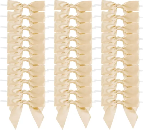 Miniatura 37 de AIMUDI Lazos con Alambre de Amarre para Bolsas de Golosinas de 3.5 pulgadas, Lazos de Satén Azul Turquesa para Manualidades, Lazos Prefabricados
