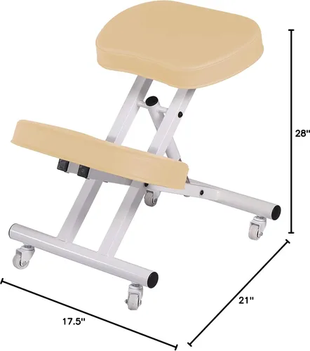 Miniatura 2 de Master Massage Healthy-Star-Program - Silla arrodillada de acero con soporte de respaldo para oficina, silla plegable de metal para postura