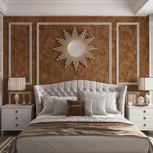 Miniatura 11 de Papel tapiz extra ancho para despegar y pegar, vinilo de hormigón, 48 x 354 pulgadas, color dorado, cobre, marrón/naranja, papel tapiz moderno