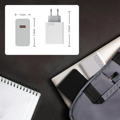 Miniatura 8 de 120 W 100 W 90 W cargador europeo adaptador de enchufe de viaje para xiaomi 17 15 14 13 12 14t 13t 12t 12s pro lite redmi nota K80 K70 K60 K50 11