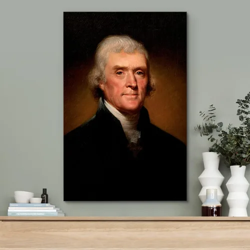 Miniatura 2 de wall26 - Retrato de Thomas Jefferson por Rembrandt Peale (3er Presidente de los Estados Unidos) - Serie de Presidentes Estadounidenses - Arte