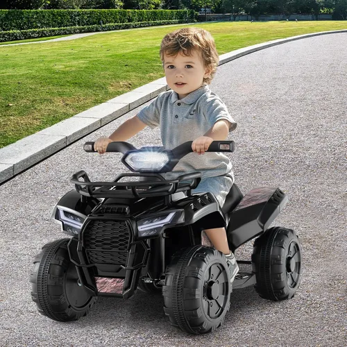 Miniatura 2 de Costzon Cuatrimoto para Niños, Vehículo Eléctrico de Batería de 6V Cuatro Ruedas Quad con Cesta de Almacenamiento, Faro, Bocina, Música, MP3 y USB