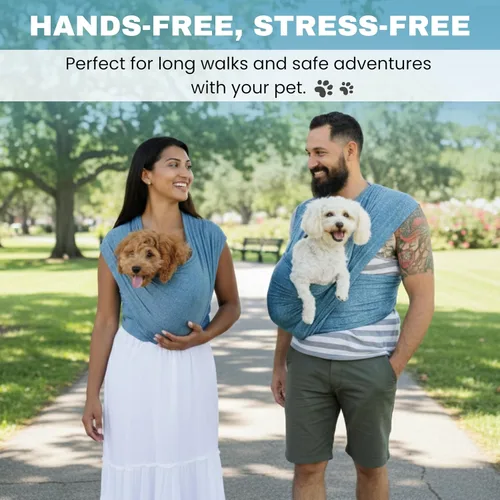 Miniatura 4 de Transportador portátil anti ansiedad para mascotas Baby K'tan – Abrazadora portátil y ajustable para gatos y perros de pequeño a mediano