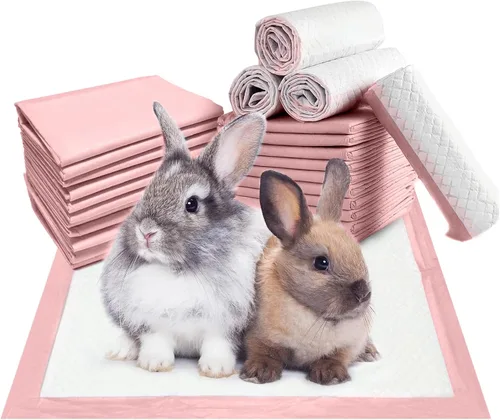 Miniatura 8 de Tfwadmx 50 almohadillas para orina de conejo, cobayas, superabsorbentes, pañales desechables de carbono negro, accesorios de entrenamiento