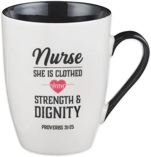 Miniatura 14 de Christian Art Gifts Taza inspiradora de cerámica para café y té para mujeres: Fuerza y Dignidad Versículo Bíblico Alentador de Proverbios, vajilla