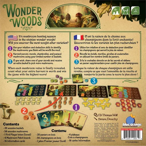 Miniatura 3 de Juego de mesa Wonder Woods de blue orange Games, juego de mesa de estrategia con temática de hongos familiares o adultos para 2 a 5 jugadores.