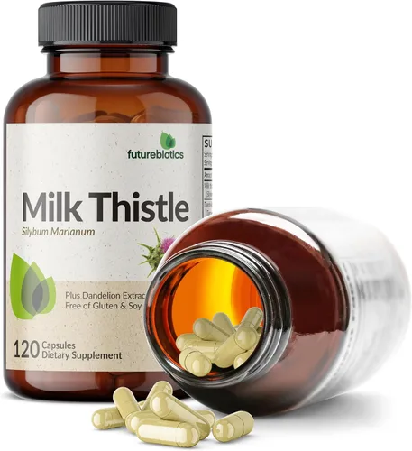 Miniatura 4 de Futurebiotics Cardo mariano silimarina, extracto de mariano y diente de león, apoyo para la salud del hígado, soporte antioxidante, desintoxicación