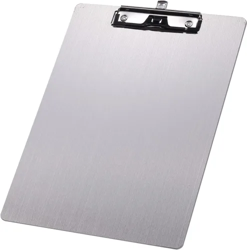 Miniatura 8 de Portapapeles de metal con soporte para bolígrafo, tamaño carta/A4 (8.5 x 11), portapapeles horizontales de acero inoxidable 304, tableros de clip