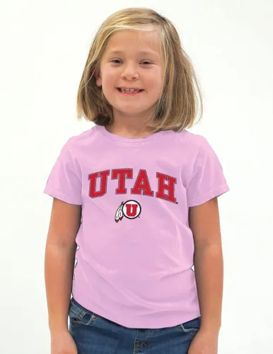 Miniatura 5 de Blue 84 NCAA - Camiseta unisex para niños con arco sobre rosa