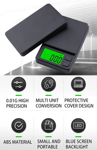 Miniatura 2 de Báscula digital de bolsillo de 35.27 oz x 0.00 oz, báscula de gramos, báscula digital de gramos, báscula de alimentos, báscula de joyería, báscula