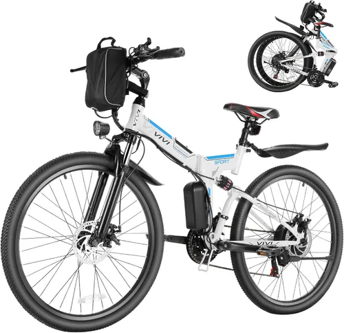 Miniatura 10 de Vivi Electric Bike for Adults, 750W Rated Folding Electric Mountain Bike 26'' Commuter Ebike 20MPH Foldable Ebike Adult Electric Bicycles with