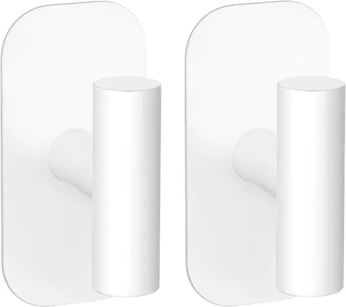 Miniatura 10 de Ganchos adhesivos para toallas para ducha, ganchos de baño resistentes al agua, perchas adhesivas montadas en la pared para Negro
