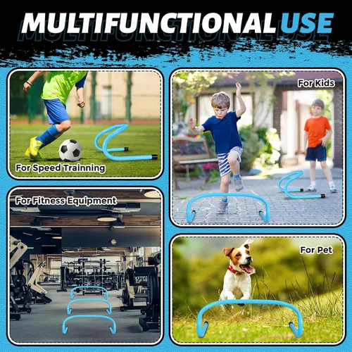 Miniatura 6 de Wettarn 18 unidades de entrenamiento de velocidad de 6 pulgadas, obstáculos de entrenamiento de agilidad, obstáculos de entrenamiento duradero