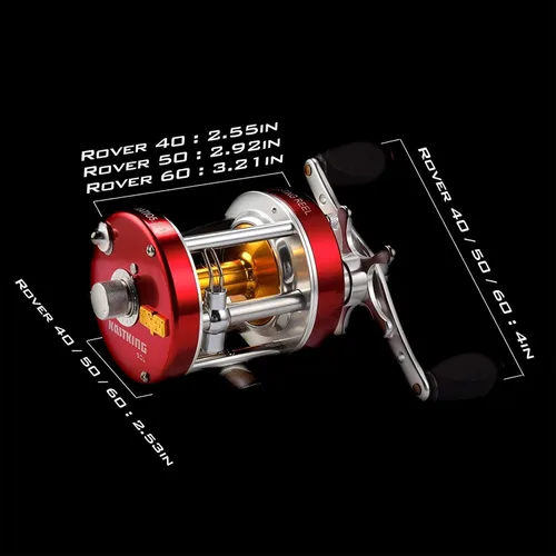 Miniatura 8 de KastKing Rover Round Baitcasting Fishing Reel, Perfect Conventional Reel for Catfish, Salmon/Steelhead, Striper Bass and Inshore Saltwater Fishing