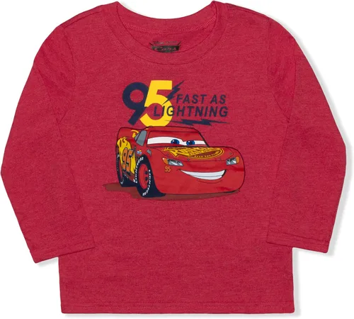 Miniatura 2 de Disney Cars Lightning McQueen Jogger Set for Boys, Toddlers' Long Sleeve Tee and Jog Pants