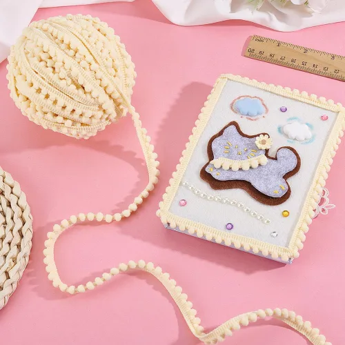 Miniatura 4 de PH PandaHall Cinta de coser de color trigo, de 25 yardas, con flecos, borde único de 1/2 pulgada (0.472 in), para coser, manualidades, fiestas