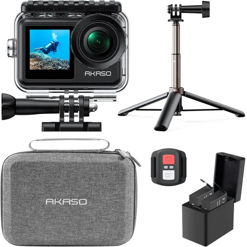 Miniatura 10 de AKASO Brave 7 LE 4K30fps Cámara de acción con 64 GB MicroSDXC U3 Tarjeta de Memoria Kit de Accesorios Paquete Ultra HD 131FT Cámara impermeable EIS