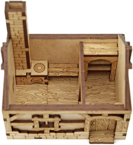 Miniatura 3 de TowerRex Edificio de terreno DND para casa pequeña, accesorios DND para Calabozos y Dragones, Pathfinder, Warhammer, mapa de batalla de mesa, kit