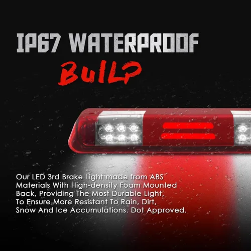 Miniatura 4 de Guoord Montaje alto de tercera luz de freno, compatible con Ford F150 2004-08, Ford Explorer Sport Trac 07-10, Lincoln Mark LT 2006-08, luz LED