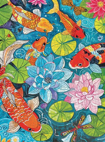 Miniatura 5 de Cross & Glory - Dragonfly Dreams: Koi & Lilies Adventure - Rompecabezas de 1000 piezas para adultos Temático único de la naturaleza Arte vibrante