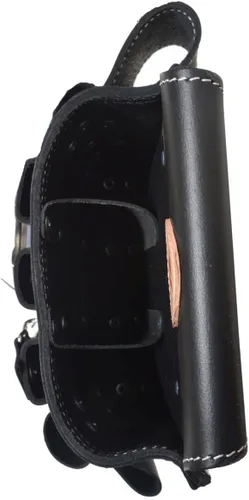 Miniatura 5 de Zeluga - Funda de cuero para herramientas de electricista con 6 bolsillos Negro