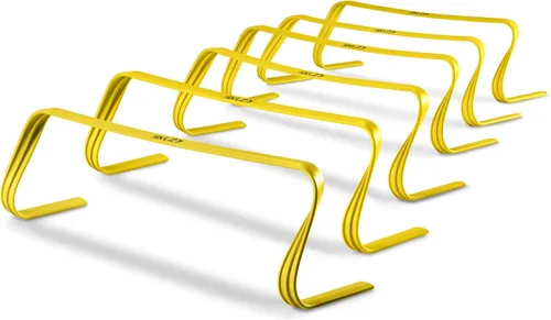 SKLZ 6X Vallas de agilidad ultra duraderas - para atletas de todos los niveles de habilidad, paquete de 6 con vallas de 15,2 cm de alto, color