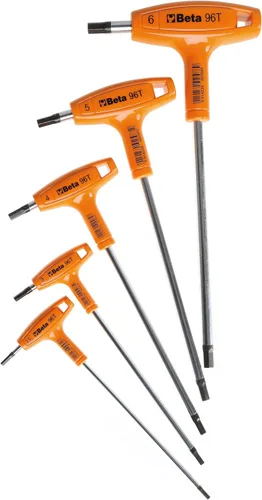 Miniatura 12 de Beta 96T Llave hexagonal con mango en T métrica de 3.5mm Llave Allen ergonómica de alto torque con puntas hexagonales duales Orificio