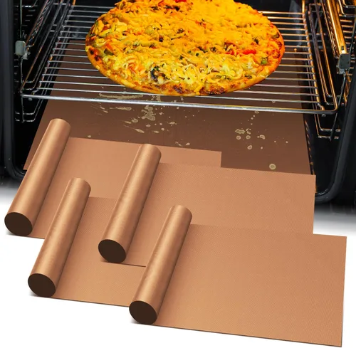 Miniatura 9 de Revestimientos para Horno para la Parte Inferior del Horno, Paquete de 2 Alfombrillas de Horno de Teflón Reutilizables Grandes Gruesas de Servicio