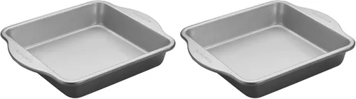 Miniatura 2 de CUISINART CMHB-9SCK - Molde cuadrado antiadherente de fácil agarre, 9 pulgadas, negro/plateado