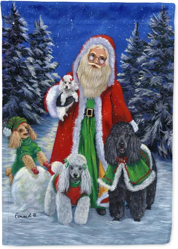 Miniatura 13 de Caroline's Treasures PPP3097CHF - Pijama de Navidad con diseño de bulldog francés para colgar en la pared, poliéster, tamaño de casa, multicolor