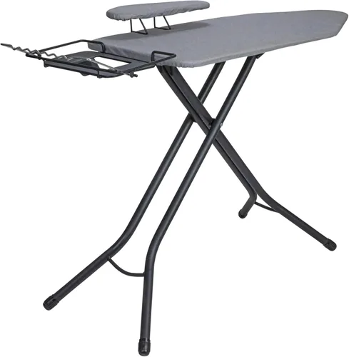 Miniatura 14 de Household Essentials Tabla de planchar Mega, 4 patas, parte superior de acero, estación de planchado resistente al calor con almohadilla de fibra
