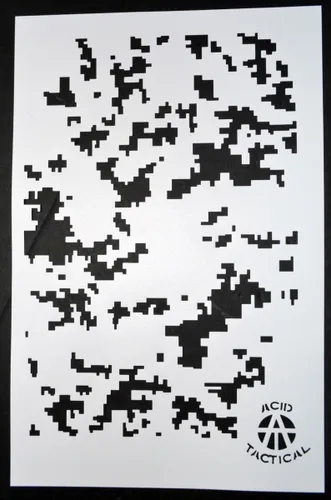 Miniatura 2 de Acid Tactical® Duracoat Cerakote Gun - Paquete de 3 plantillas de pintura en aerosol de vinilo de camuflaje de 9 x 14 pulgadas, diseño de rayas