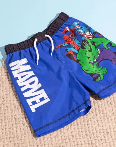 Miniatura 2 de Marvel Traje de baño para niños, traje de baño azul Hulk Spider-Man