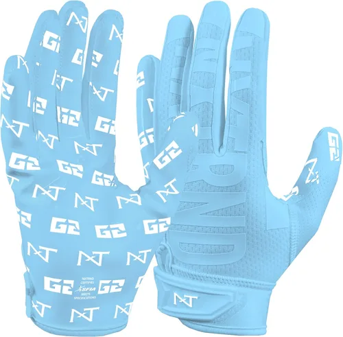Miniatura 8 de Guantes de fútbol americano Nxtrnd G2 Pro para hombre, guantes ultra adherentes Elite para receptor