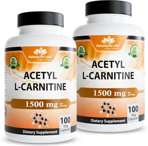 Miniatura 9 de NaturaLife Labs Acetil L-carnitina (ALCAR) 1500 mg por porción – 100 cápsulas – Sin OMG, sin gluten, vegano