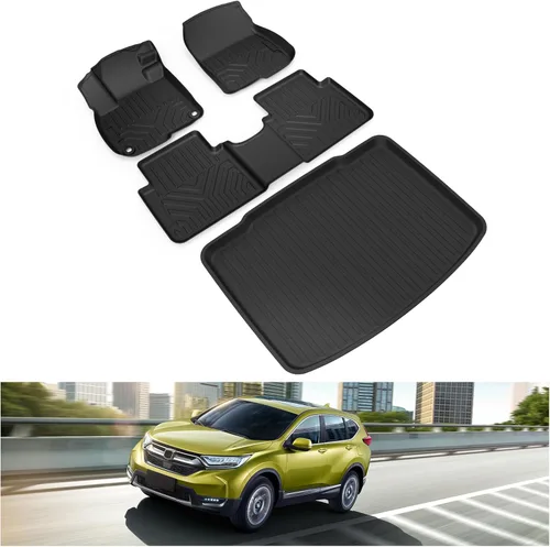 Miniatura 34 de KIWI MASTER Alfombrillas para Honda Civic 2016-2021, ajuste personalizado para todo tipo de clima, revestimientos de suelo de TPE resistentes, 2