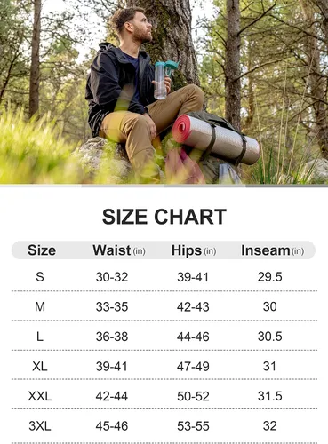 Miniatura 7 de Pudolla Mens Hiking Cargo Pants Outdoo Work Pants for Men UPF50+ with Zipper Pockets