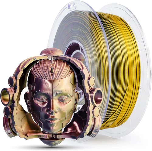 Miniatura 11 de ZIRO Filamento PLA, Filamento de Impresora 3D de Seda de Coextrusión de Triple Color 1.75mm, para Bolígrafo de Impresora 3D, Carrete PLA Multicolor