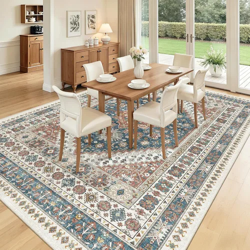 Miniatura 667 de Madane Tapete lavable de 2 x 10 pies para pasillo, cocina, recibidor, clásico, suave, antideslizante para interiores, casa de campo, baño, sala