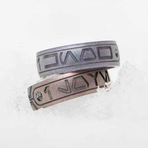 Miniatura 3 de Enso Rings Anillo de silicona de Star Wars - I Love You and I Know You - Diseño cómodo y flexible - Aurebesh