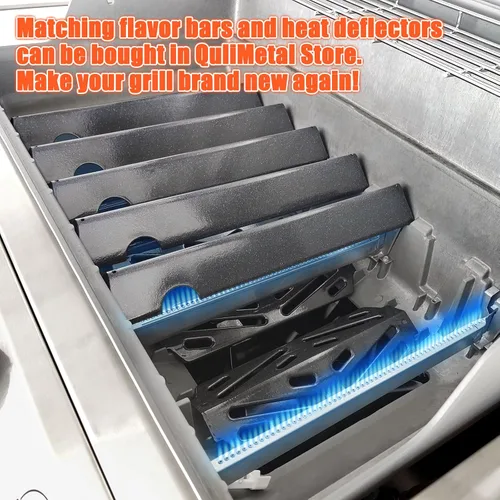 Miniatura 7 de QuliMetal Deflectores de Calor para Parrilla para Weber GS4 Genesis II E-410, E-415, E-435, Piezas de Parrilla para Parrillas de Gas Weber Genesis